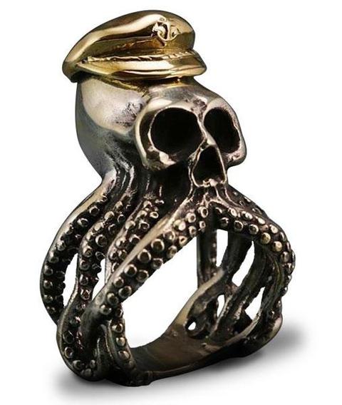 octopus skull ring