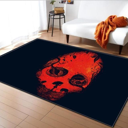 Orange Skull Carpet