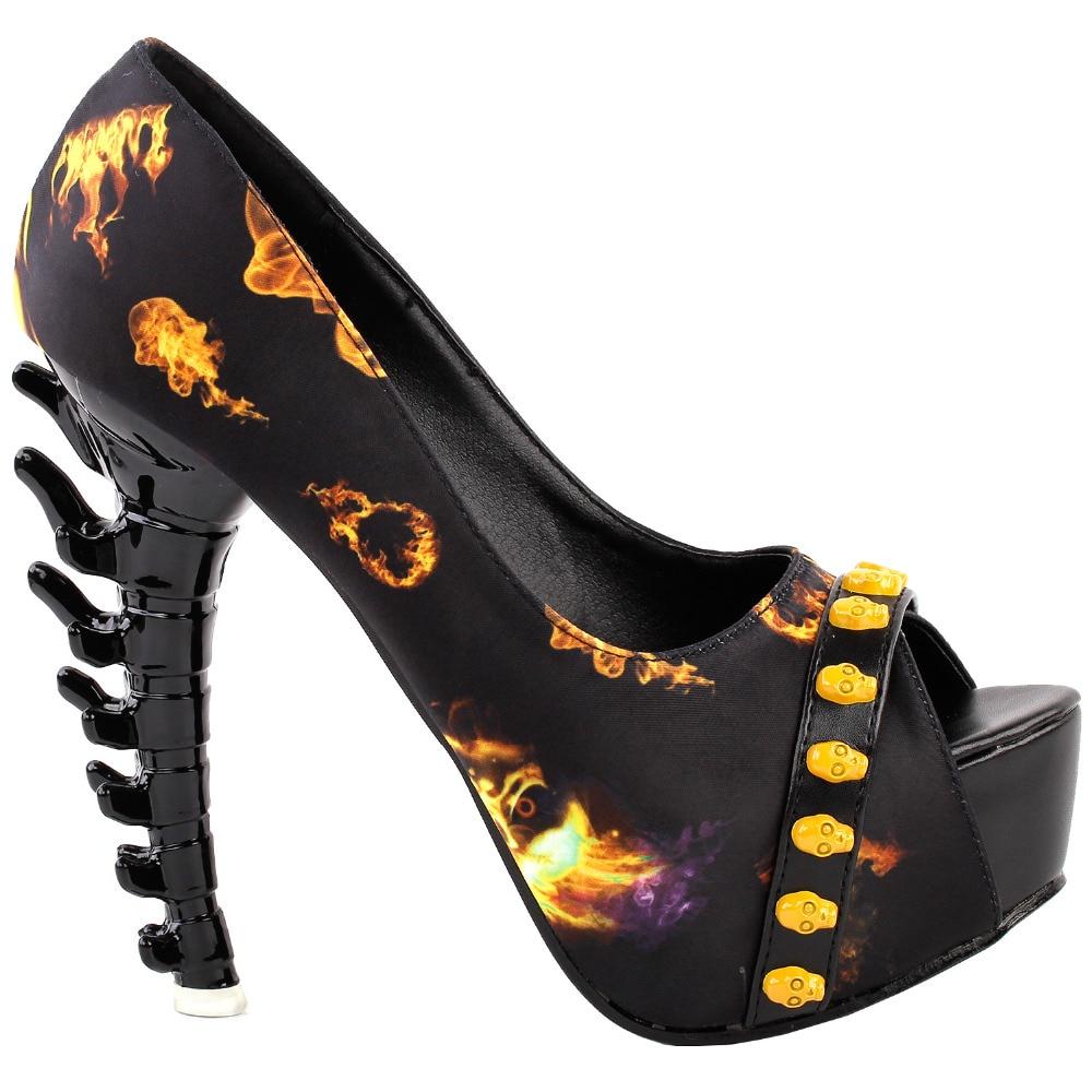 Orange Skull Heels | Skull Action