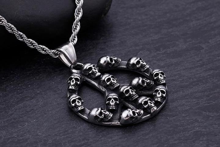 Peace And Love Necklace | Skull Action