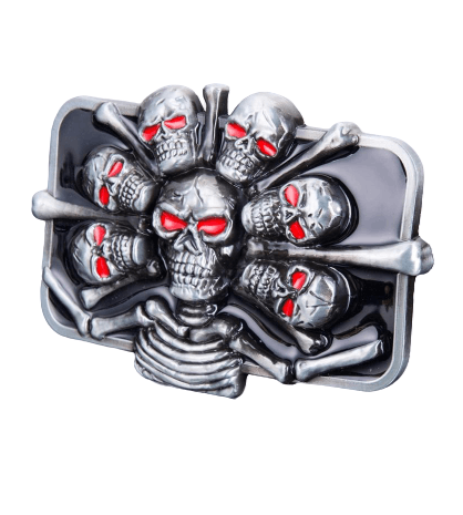 Pile Of Skulls Belt Buckle | Skull Action