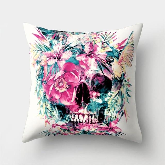 Pink Skeleton Pillow