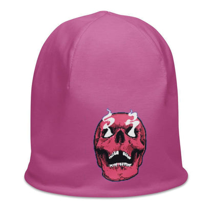pink-skull-beanie-printed