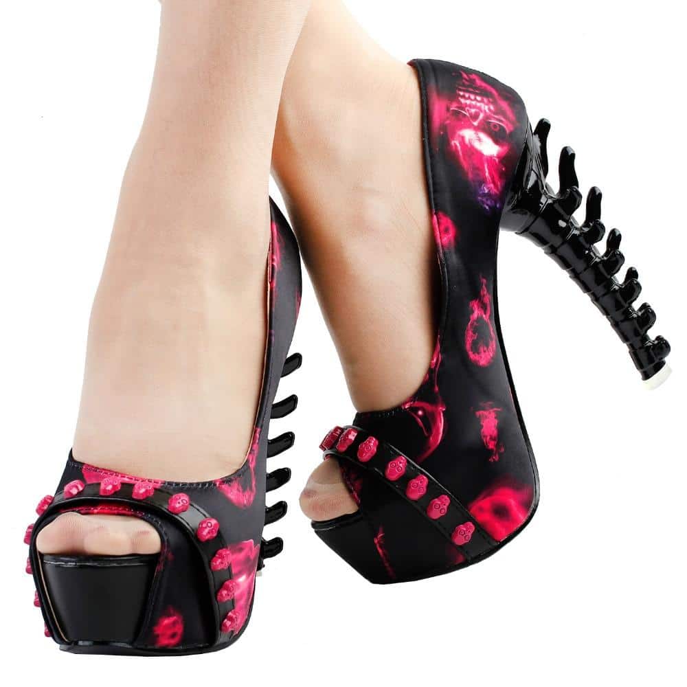 Pink Skull Heels | Skull Action