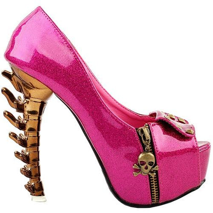 Pink Skull High Heels