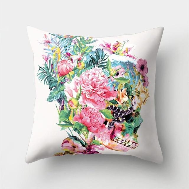 Pink Skull Pillow