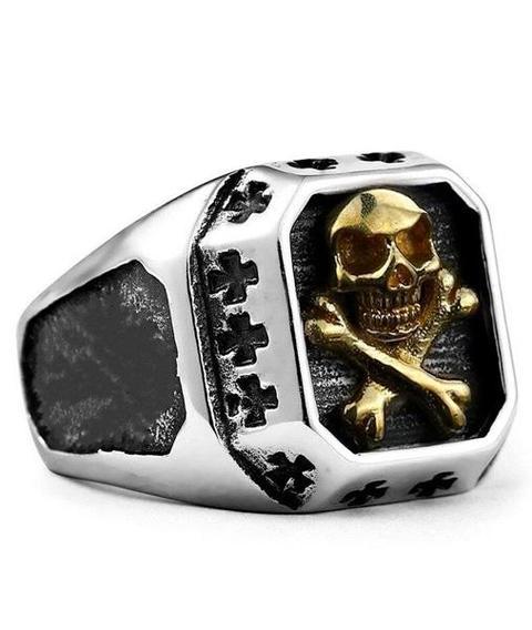 pirate skull ring men