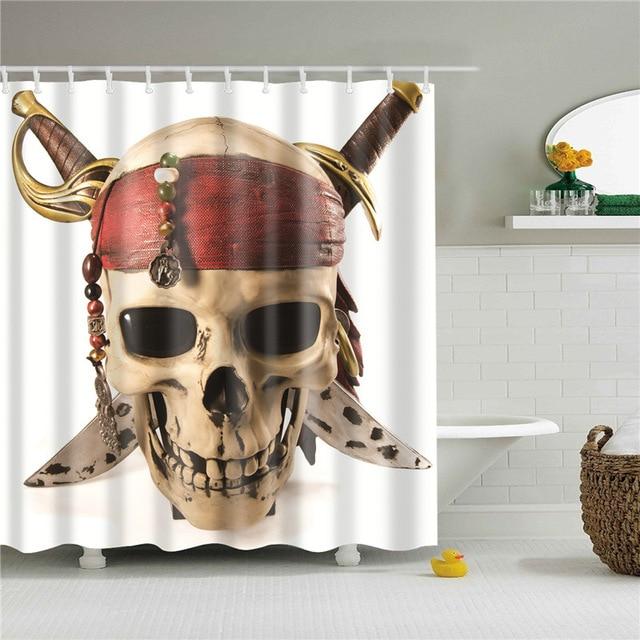 Pirate Themed Shower Curtain