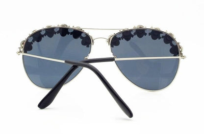 Skull Aviator Sunglasses