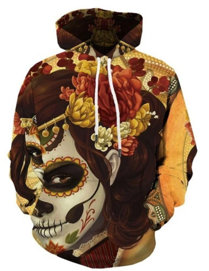 Day Of The Dead Skull Hoodie