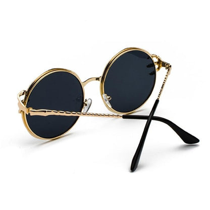 Black & Gold Skull Sunglasses