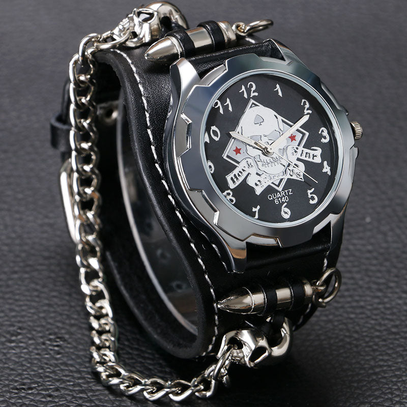 Mens Skull Head Watch