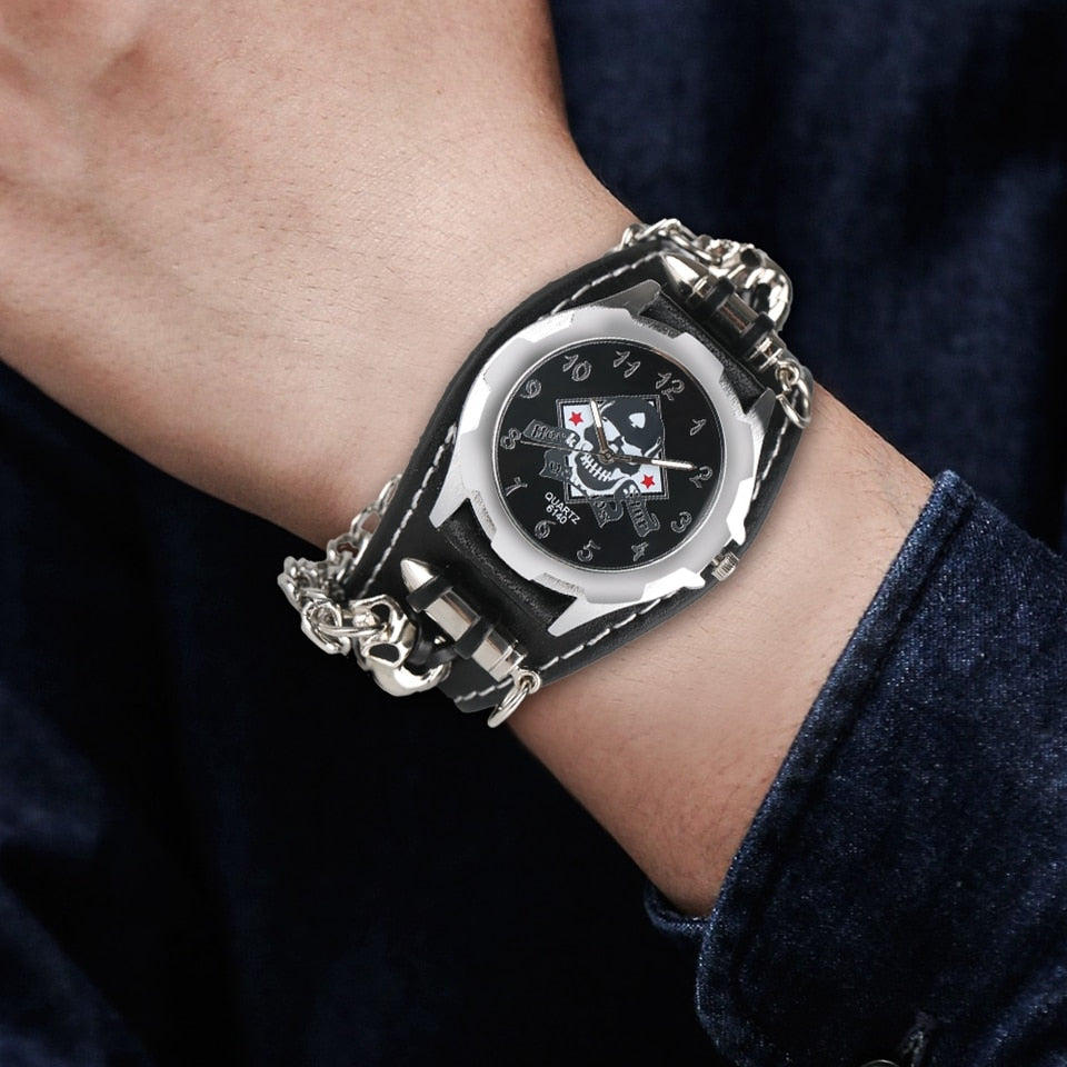 Mens Skull Head Watch