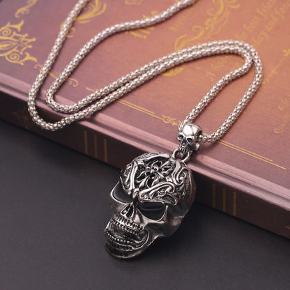 Angry Warrior Skull Necklace