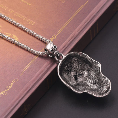 Angry Warrior Skull Necklace