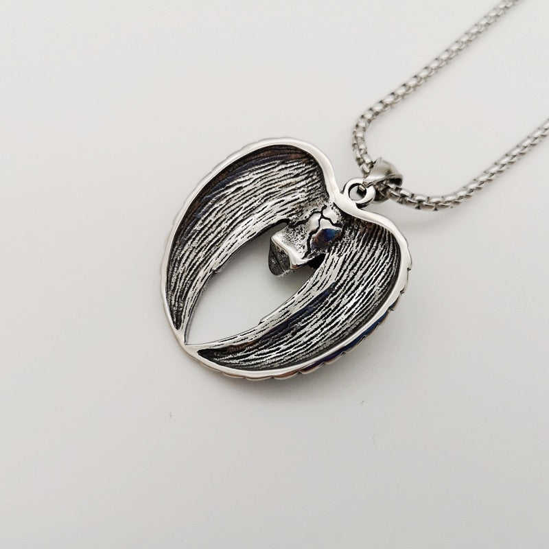 Skull Heart Wing Necklace