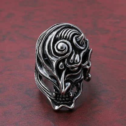 half demon skull ring