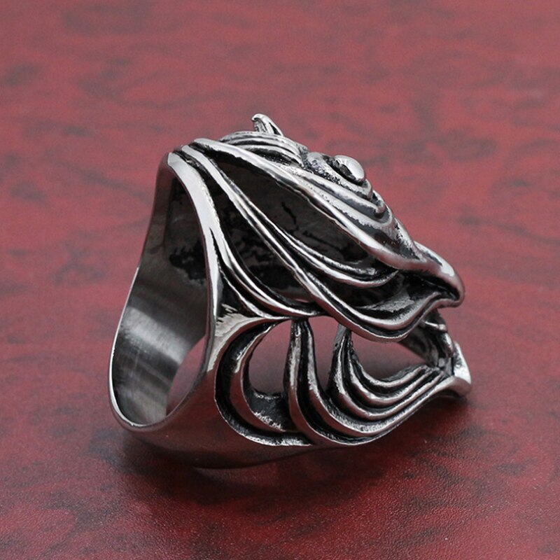 half demon skull ring