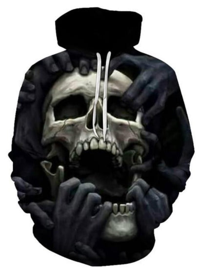 Black Hoodie With White Skull