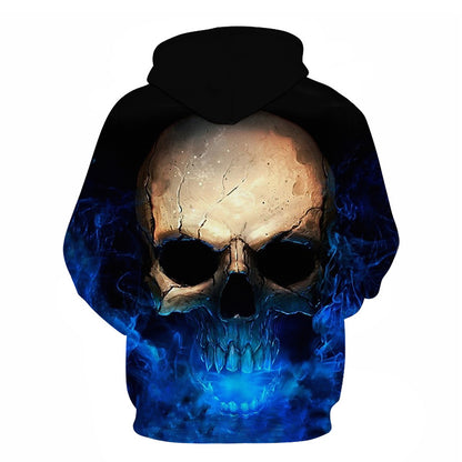 Blue Abysse Skull Hoodie