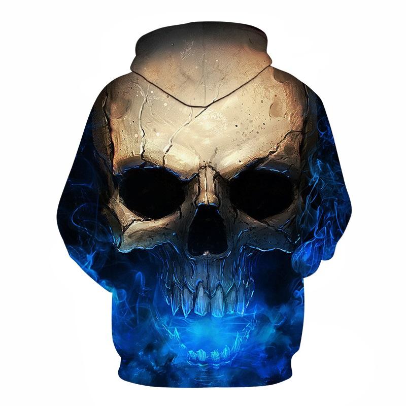 Blue Skull Hoodie
