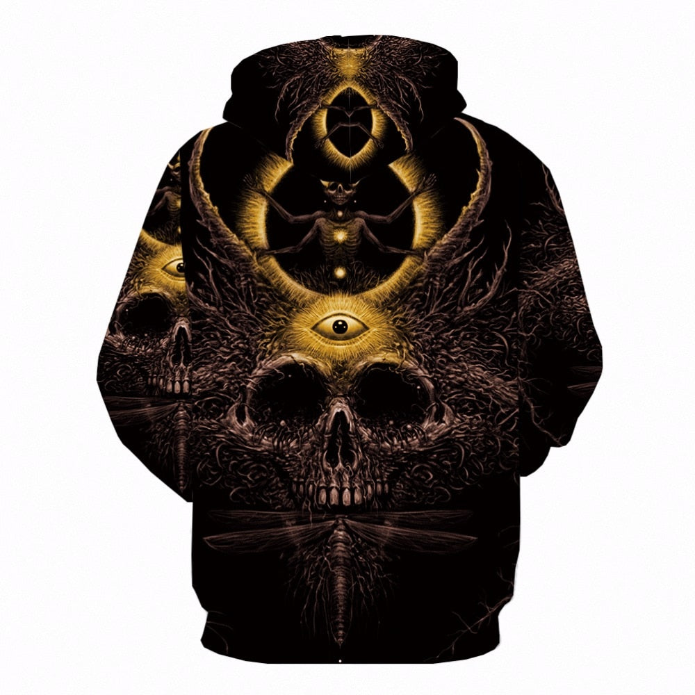 Demon Hunter Skull Hoodie For Men