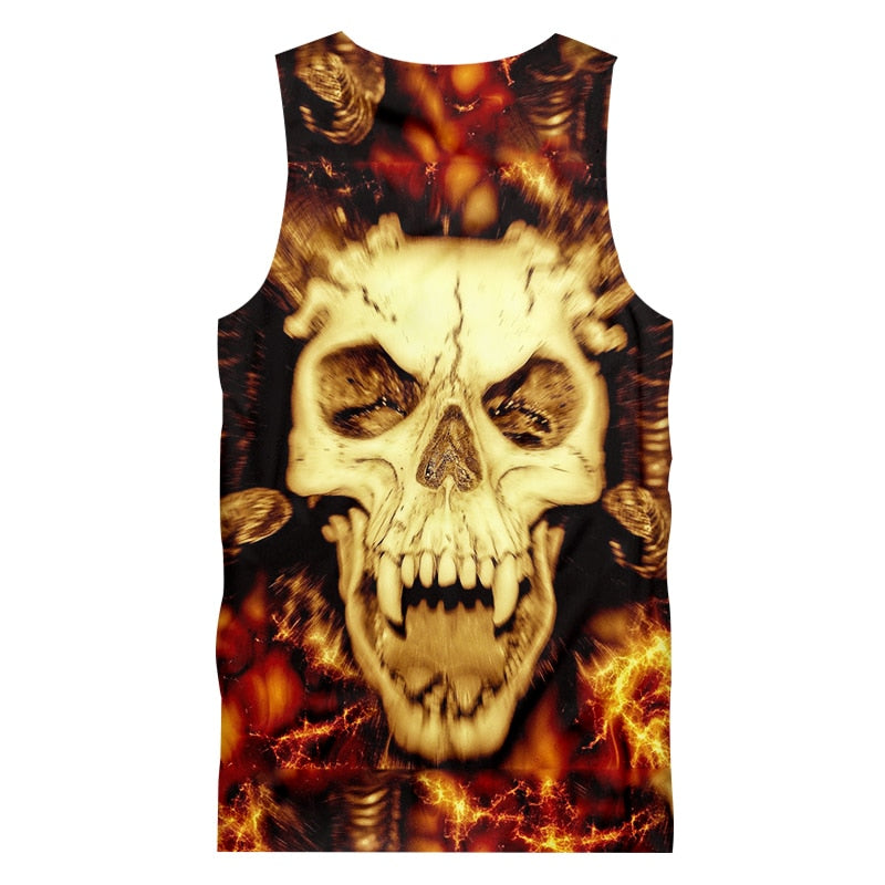 Skull Tank Top Male