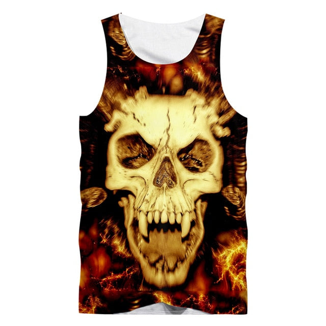 Skull Tank Top Male