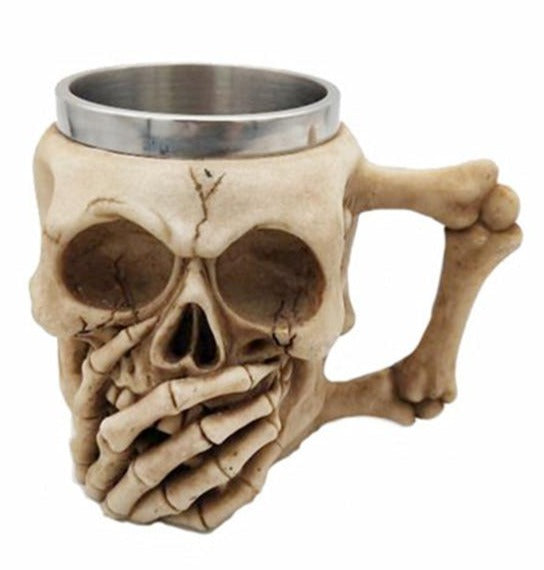 Human Skull Mug