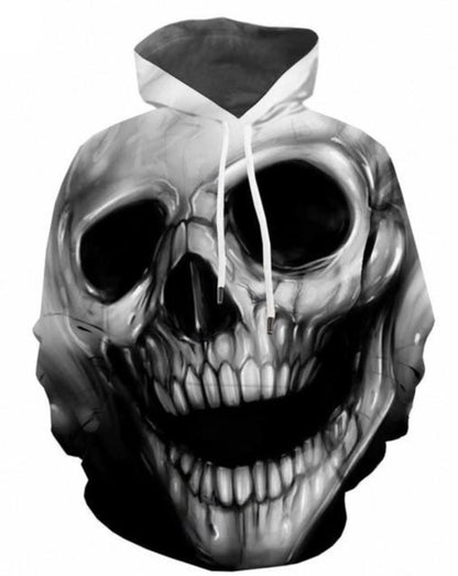 Grey Skull Hoodie