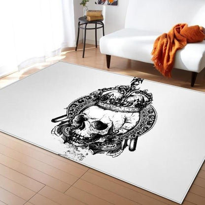 Skull With Crown Rug