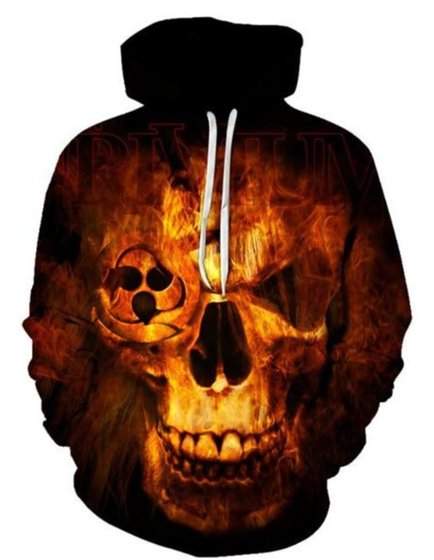 Black Hoodie With Red Skull