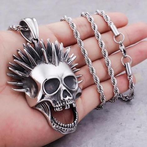 Punk Skull Necklace | Skull Action