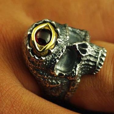 Pure Silver Skull Ring | Skull Action