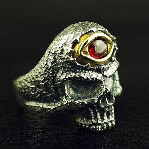 Pure Silver Skull Ring | Skull Action