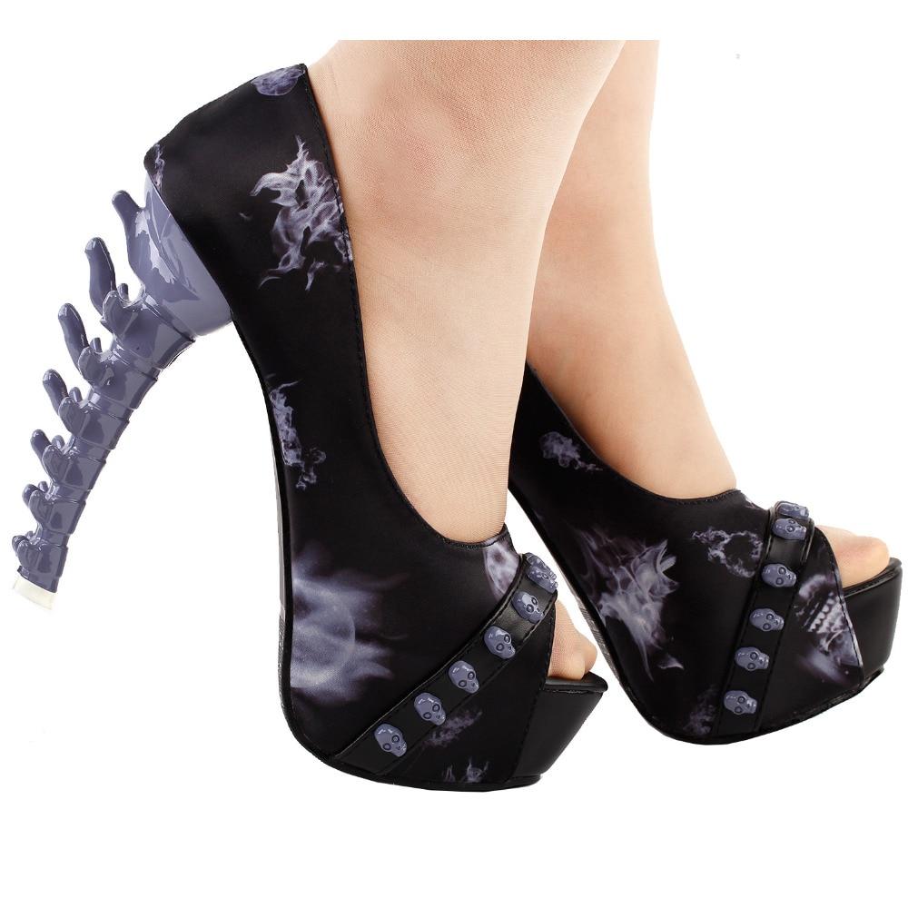 Purple Skull High Heels | Skull Action