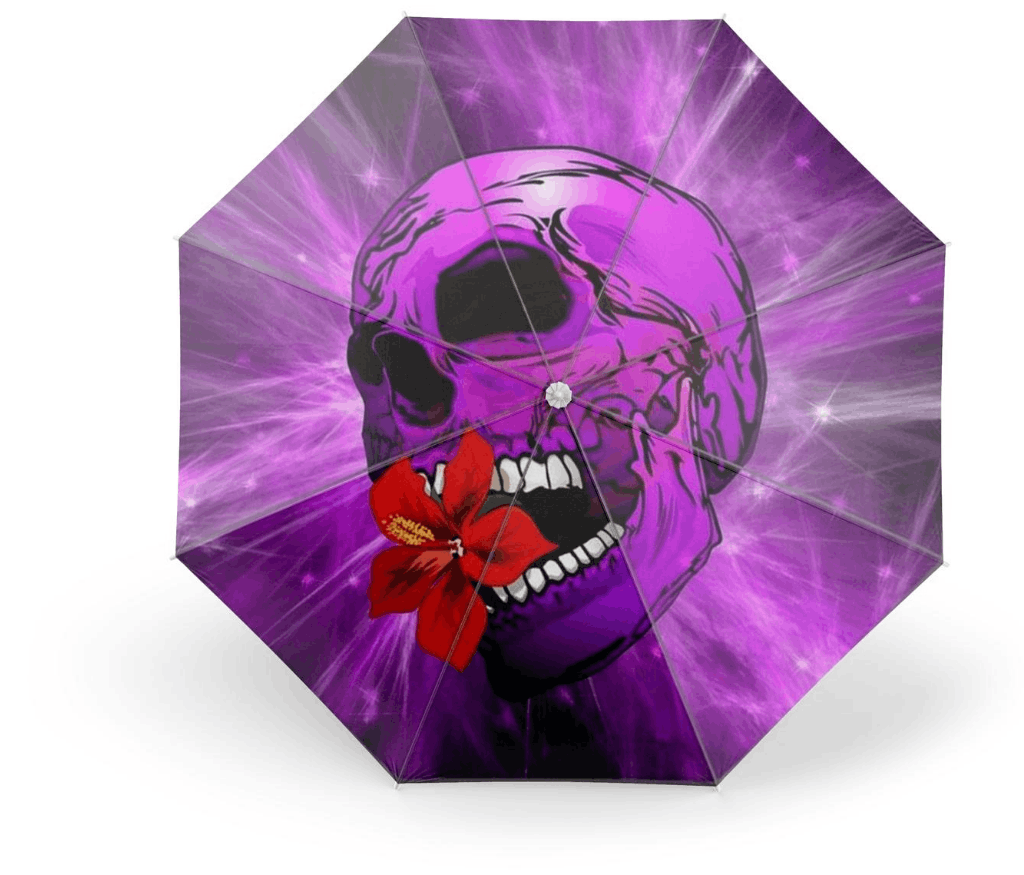 Purple Skull Umbrella | Skull Action
