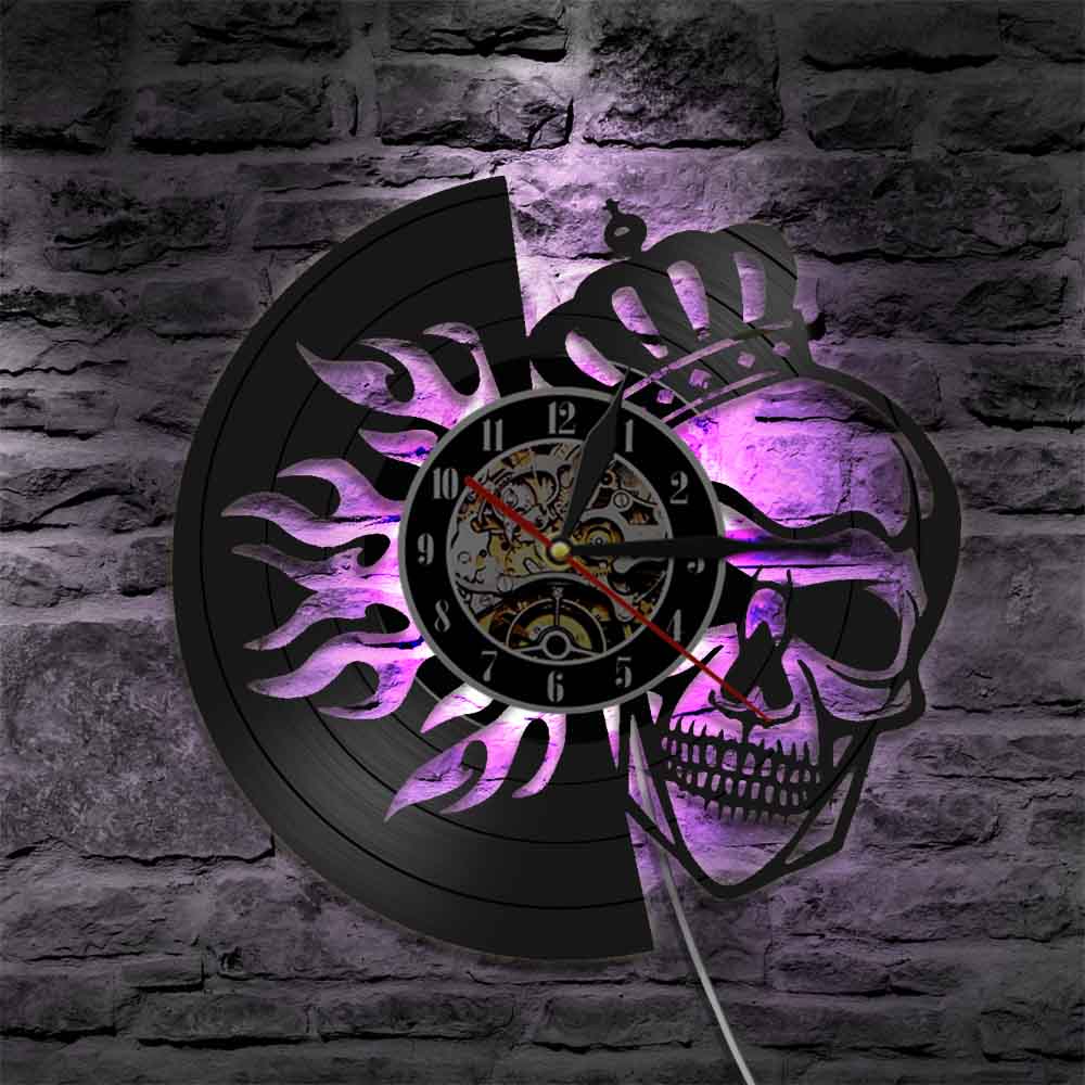 Queen Vinyl Wall Clock | Skull Action