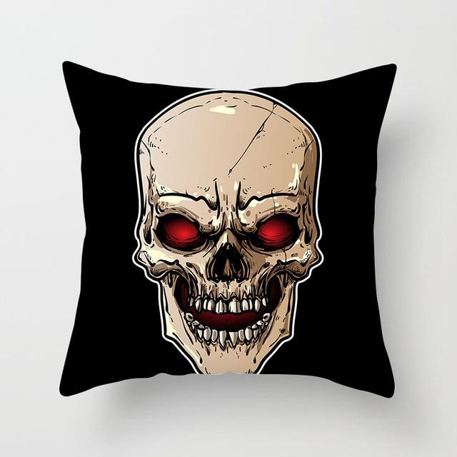 Red Eye Skull Pillow