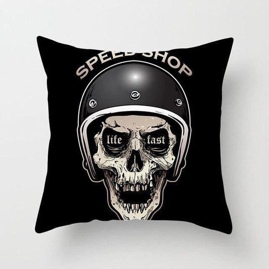 Rider Skull Pillow