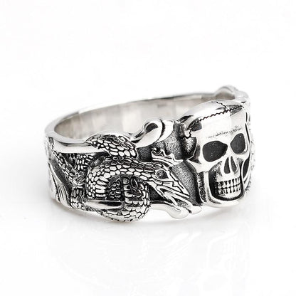 Serpent Ring Silver | Skull Action