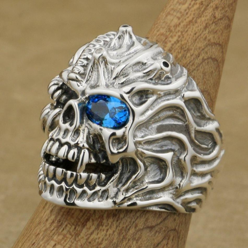 Silver Biker Skull Rings | Skull Action