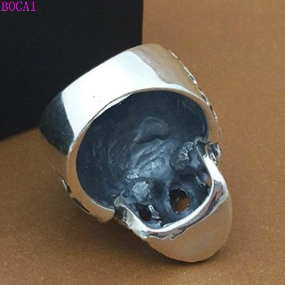 Silver Engraved Skull Ring | Skull Action
