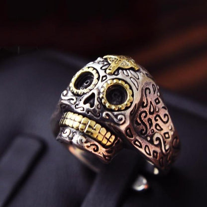 Silver Mexican Skull Ring | Skull Action