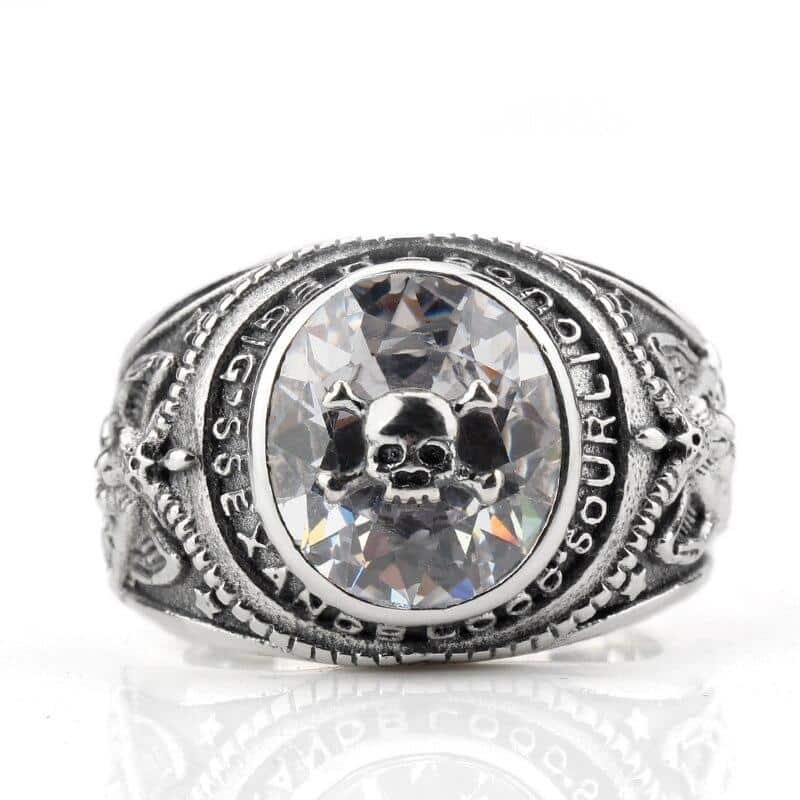 Silver Pirate Ring | Skull Action