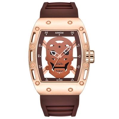 Brown Skeleton Watch