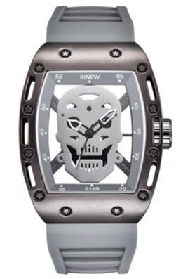 Silver Skeleton Watch