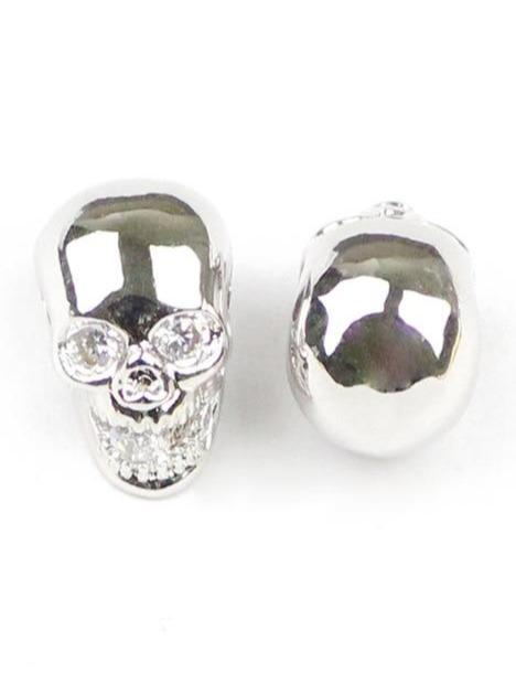 Silver Skull Beads