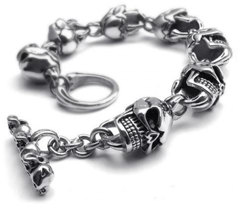 silver skull chain