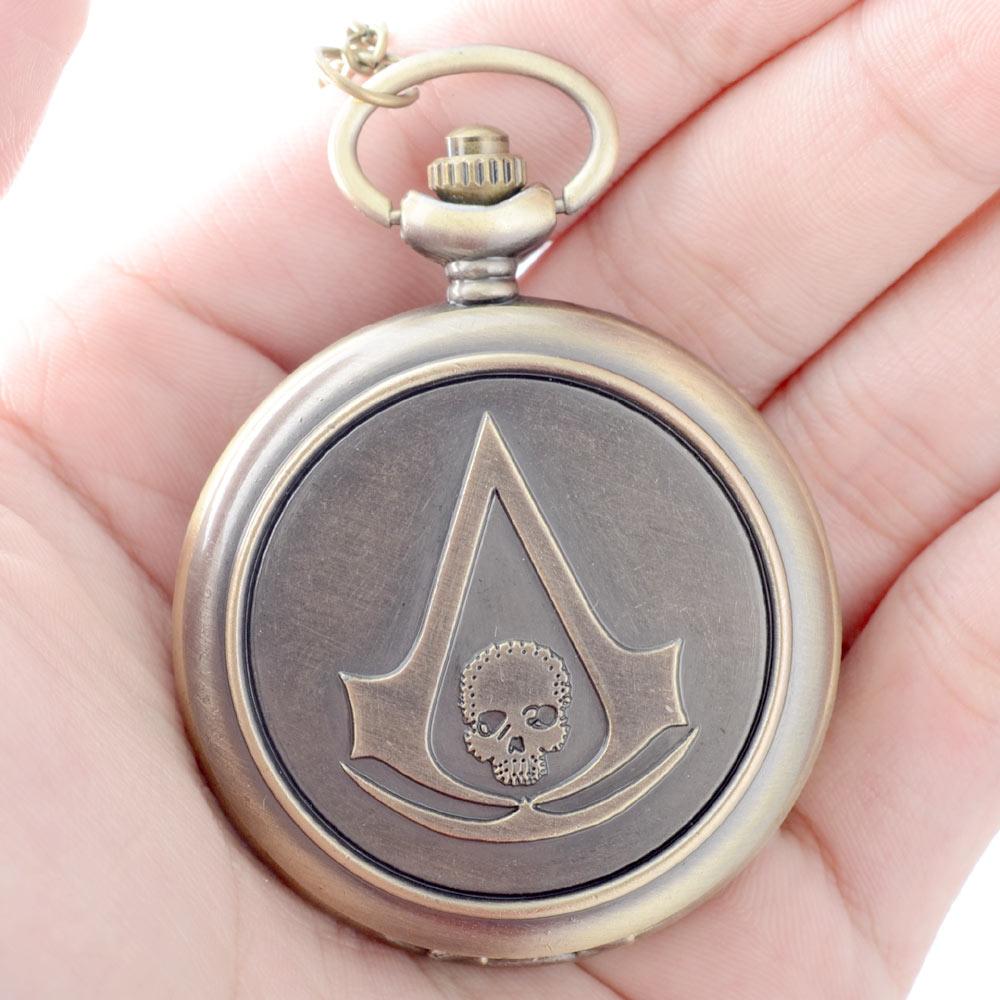 Silver Skull Pocket Watch | Skull Action